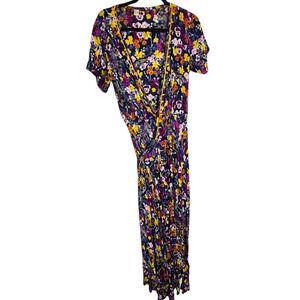 Lucky Uschi floral wrap maxi dress  embroidered